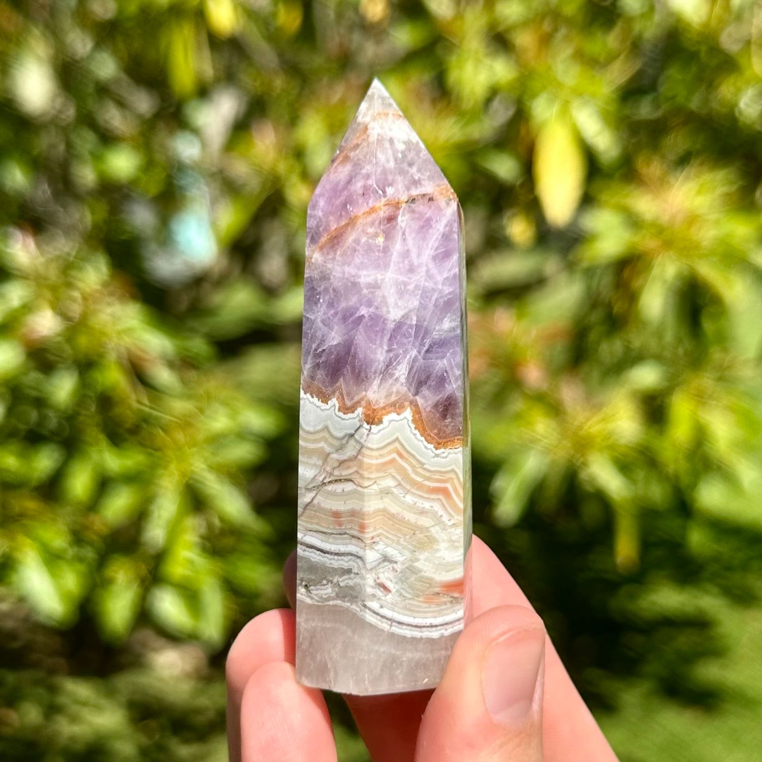 Amethyst And Mexican Crazy Lace Agate Point