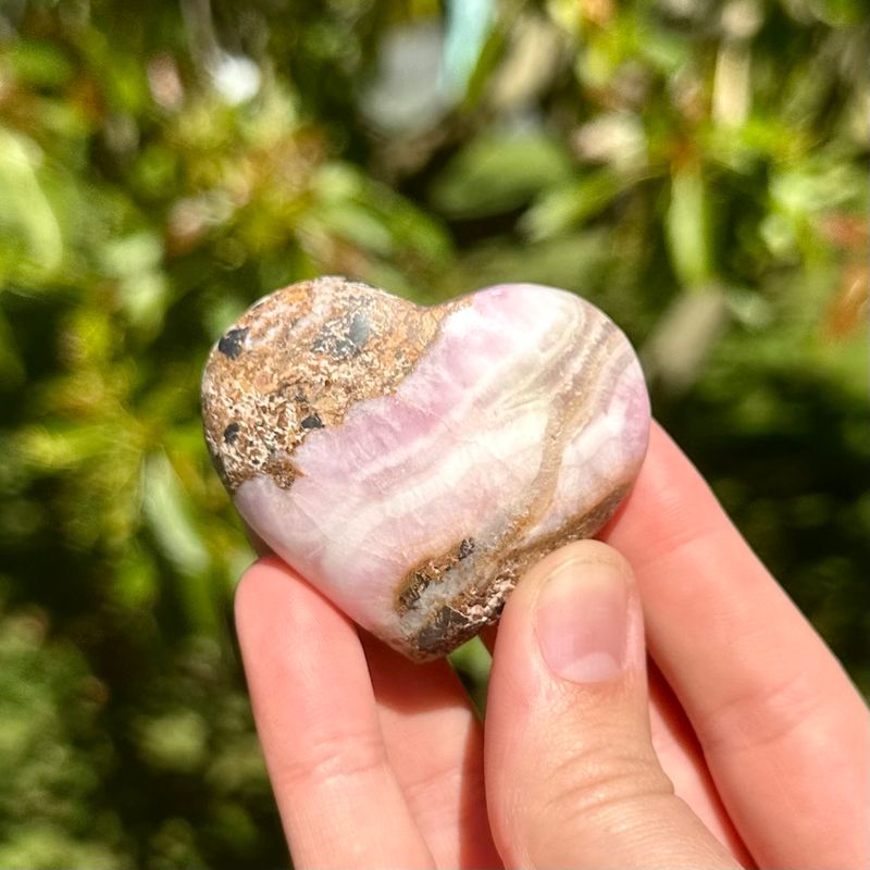 Pink Aragonite Heart