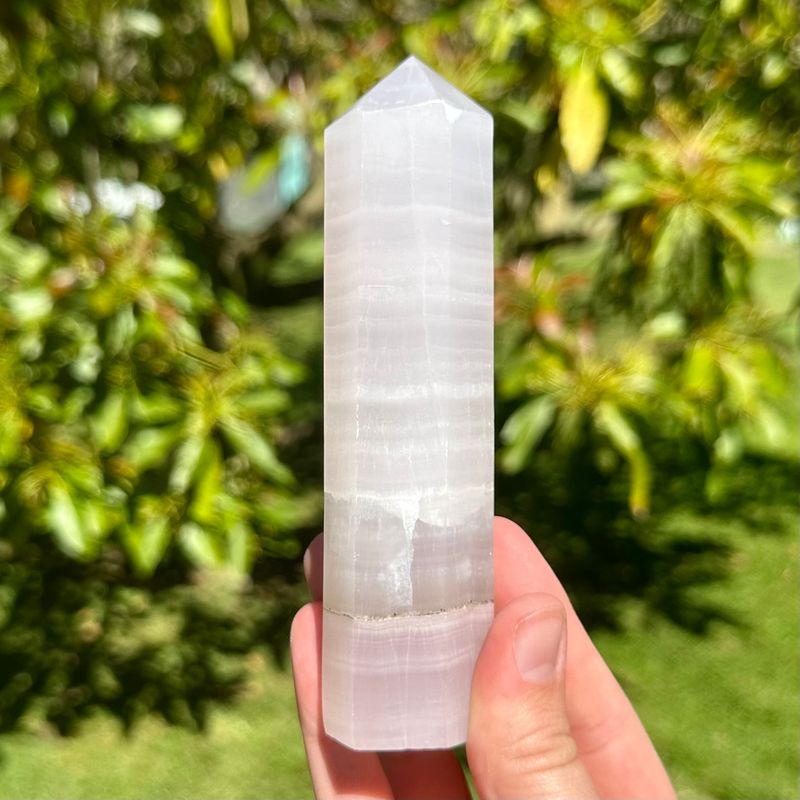 Pink Mangano Calcite Tower