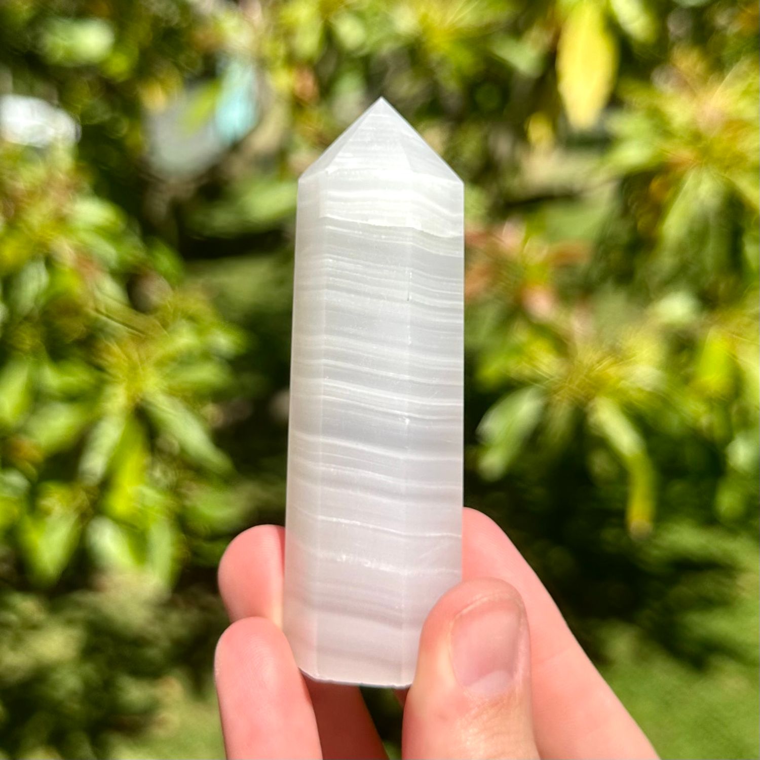 Pink Mangano Calcite Point