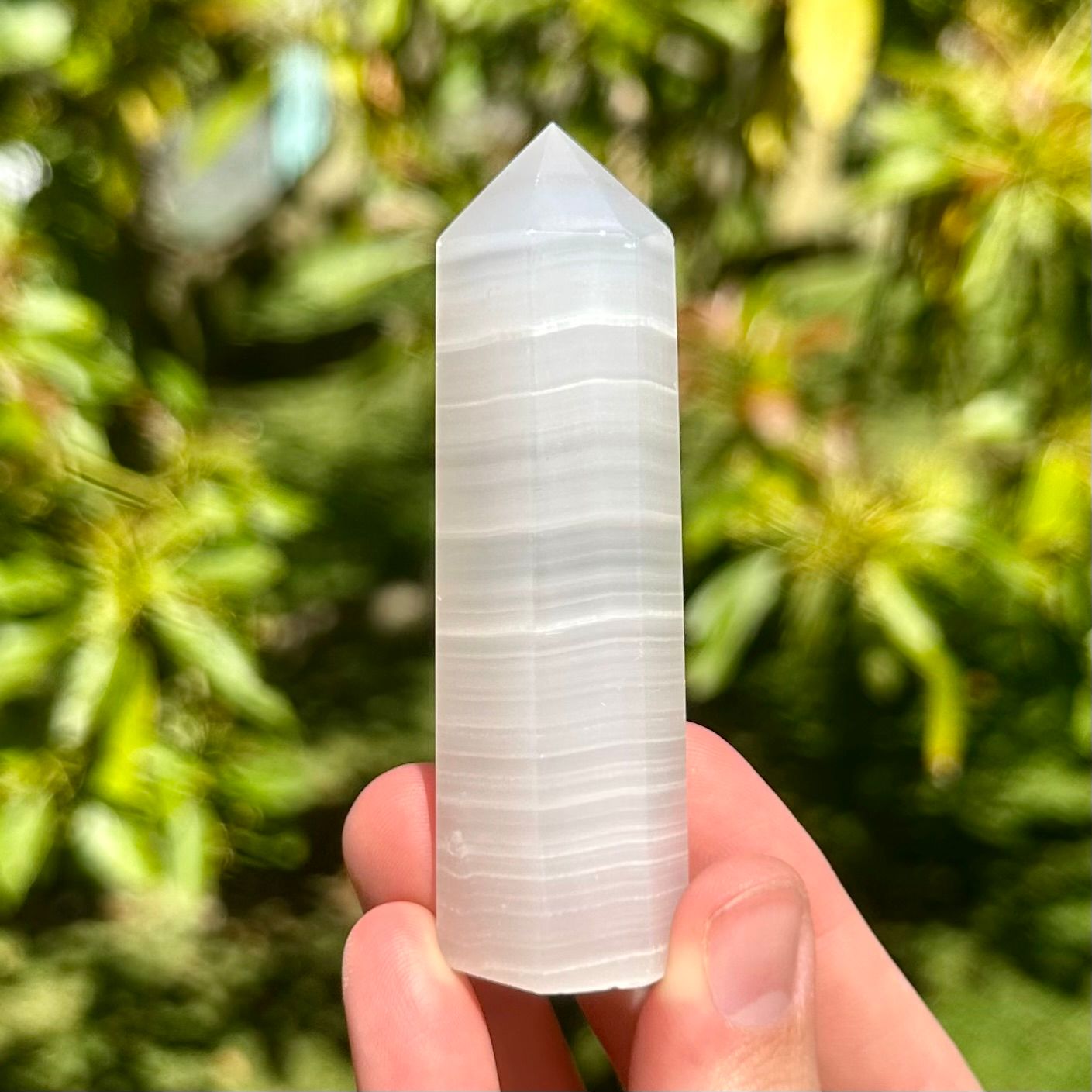 Pink Mangano Calcite Point