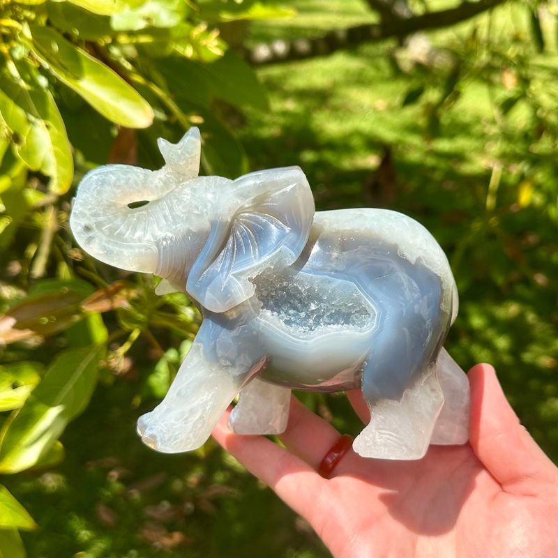 Druzy Agate Elephant