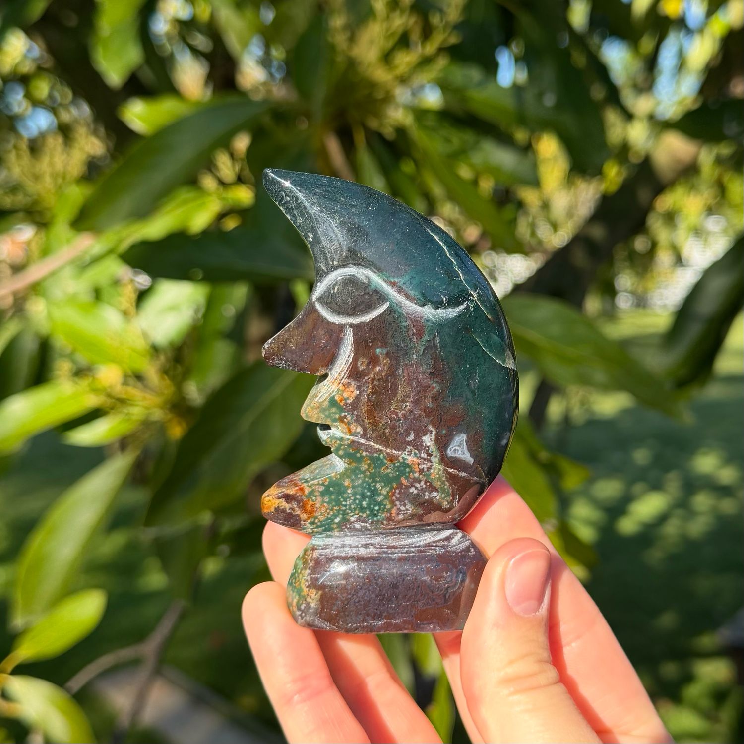 Ocean Jasper Moon Face