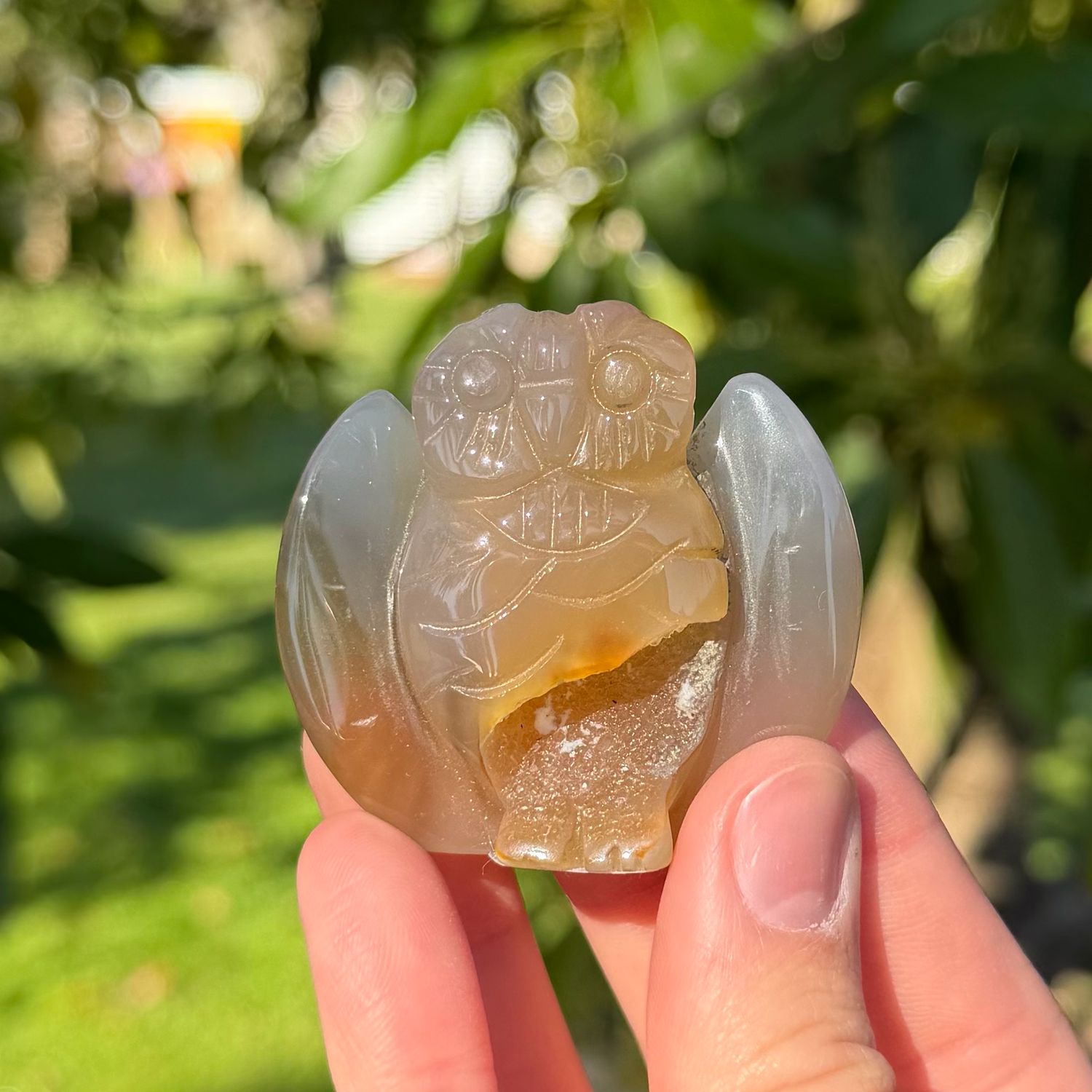 Druzy Agate Owl
