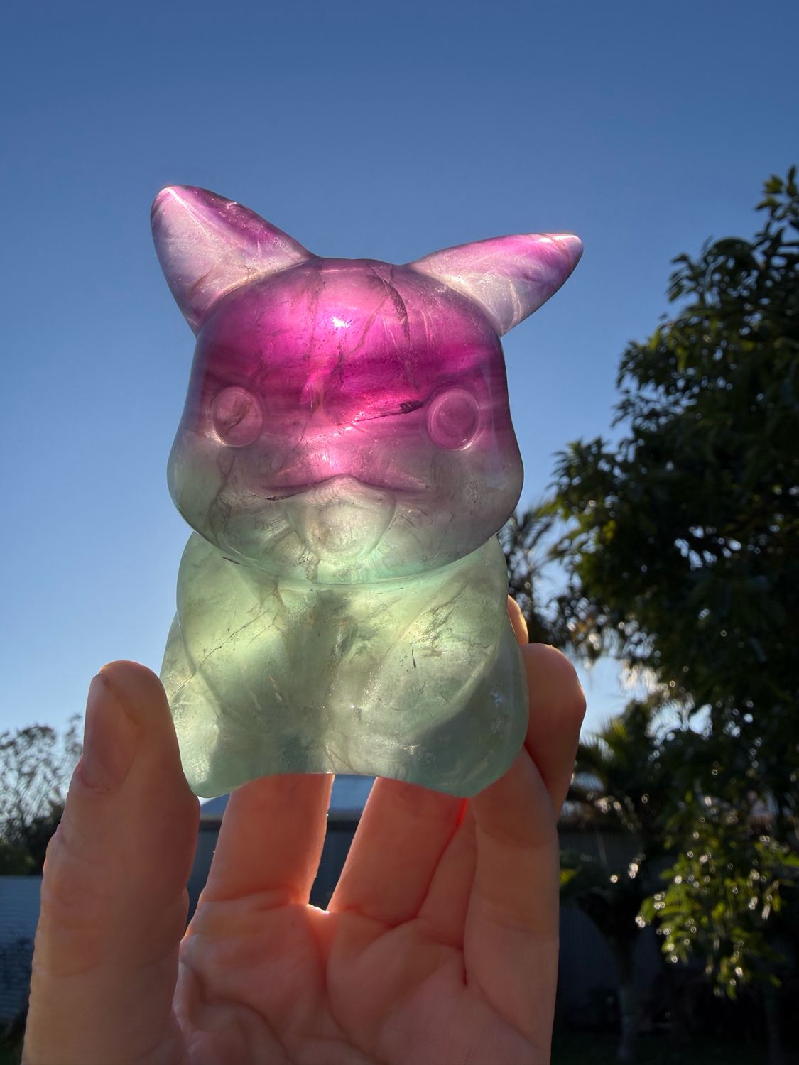 Rainbow Fluorite Pikachu