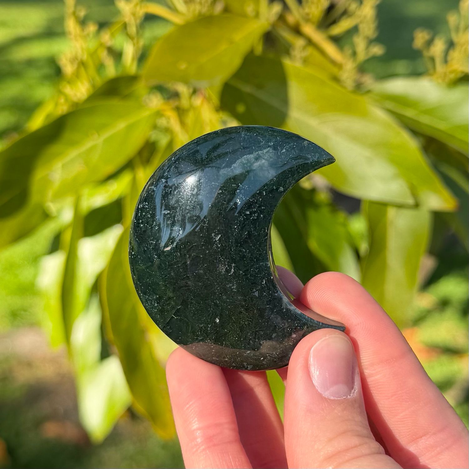 Moss Agate Moon