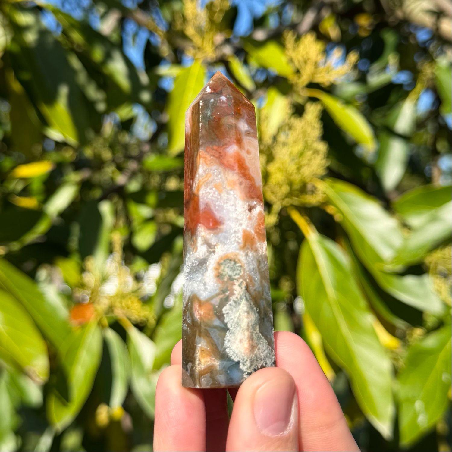 Red Moss Agate Point