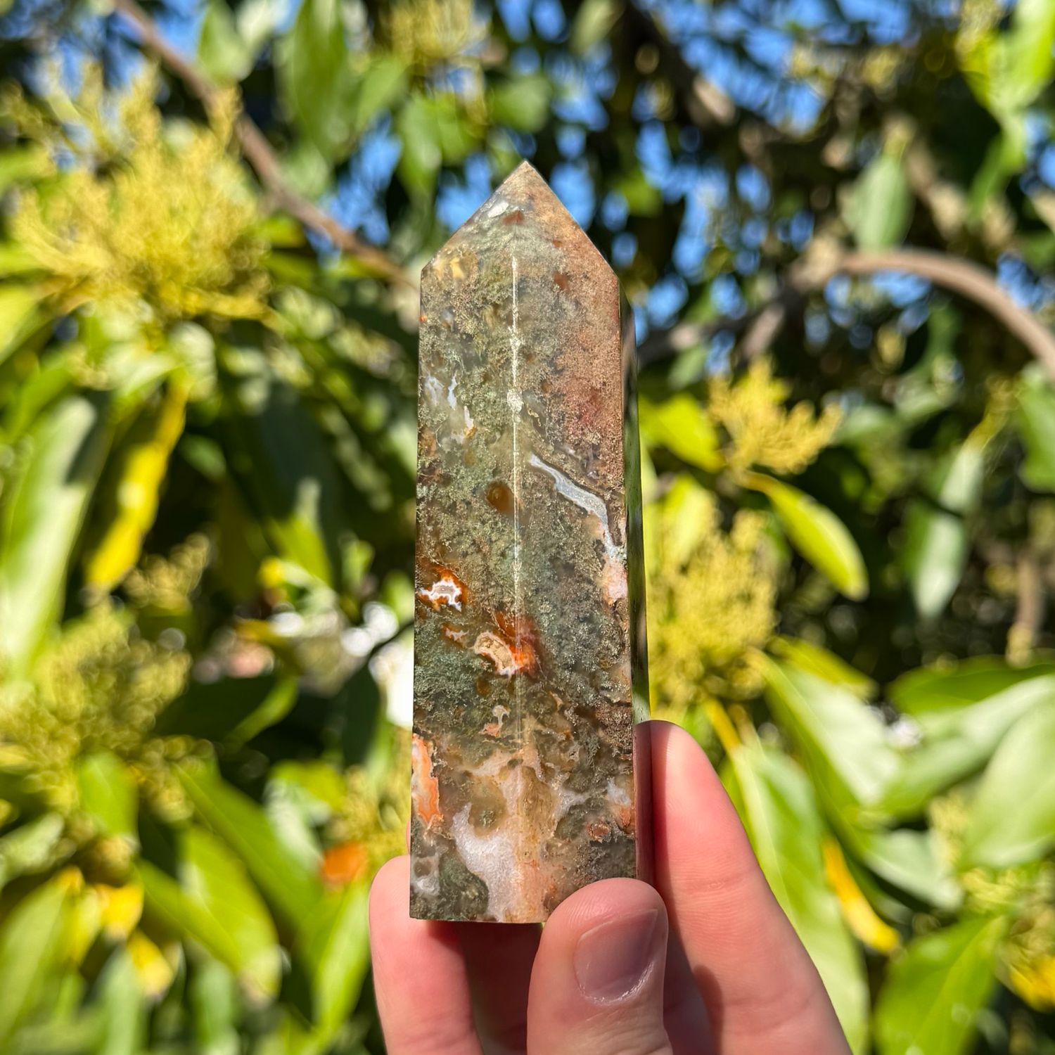 Red Moss Agate Point