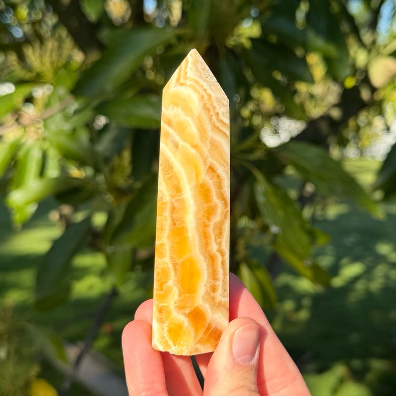 Orange Calcite Point