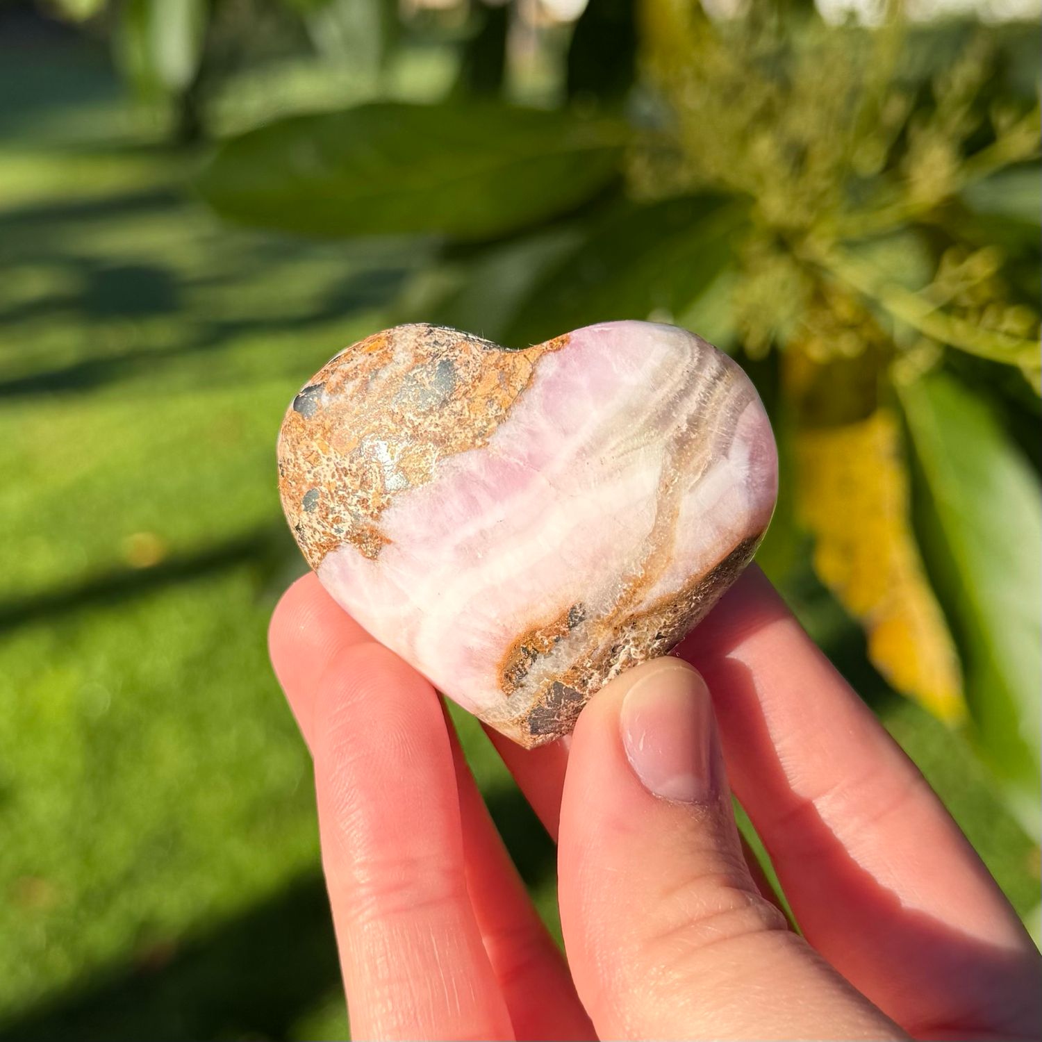 Pink Aragonite Heart