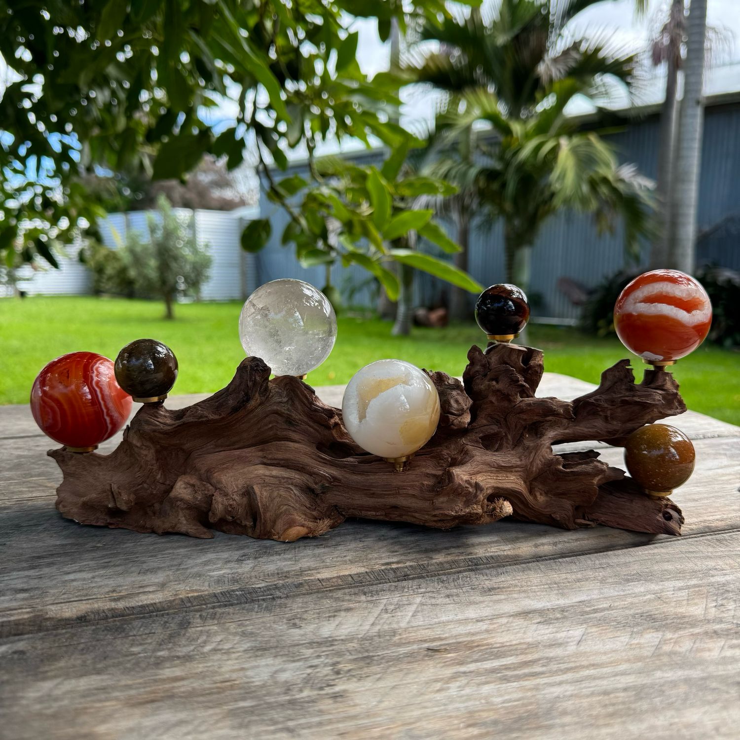 Wooden Sphere Stand 36cm