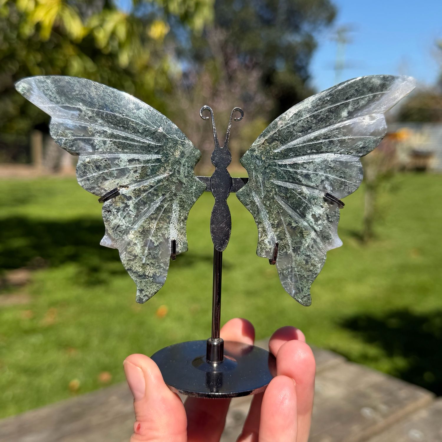Moss Agate Butterfly