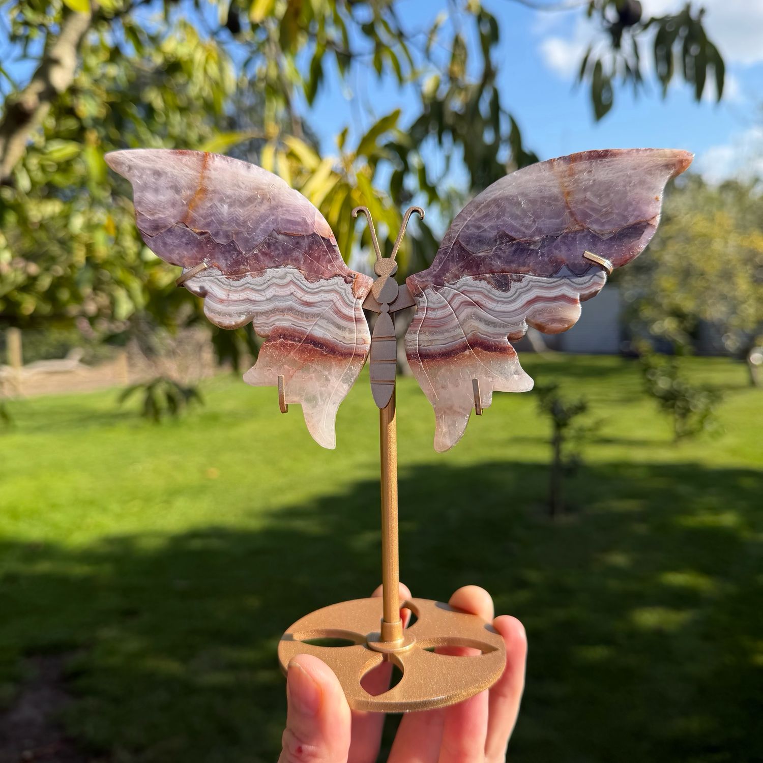 Amethyst Agate Butterfly
