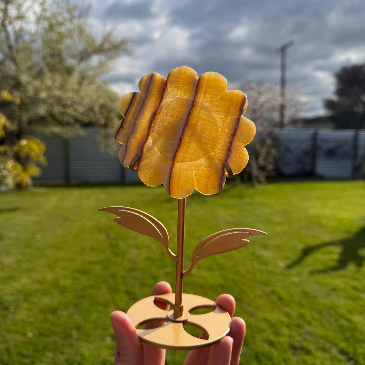 Yellow Calcite Sunflower