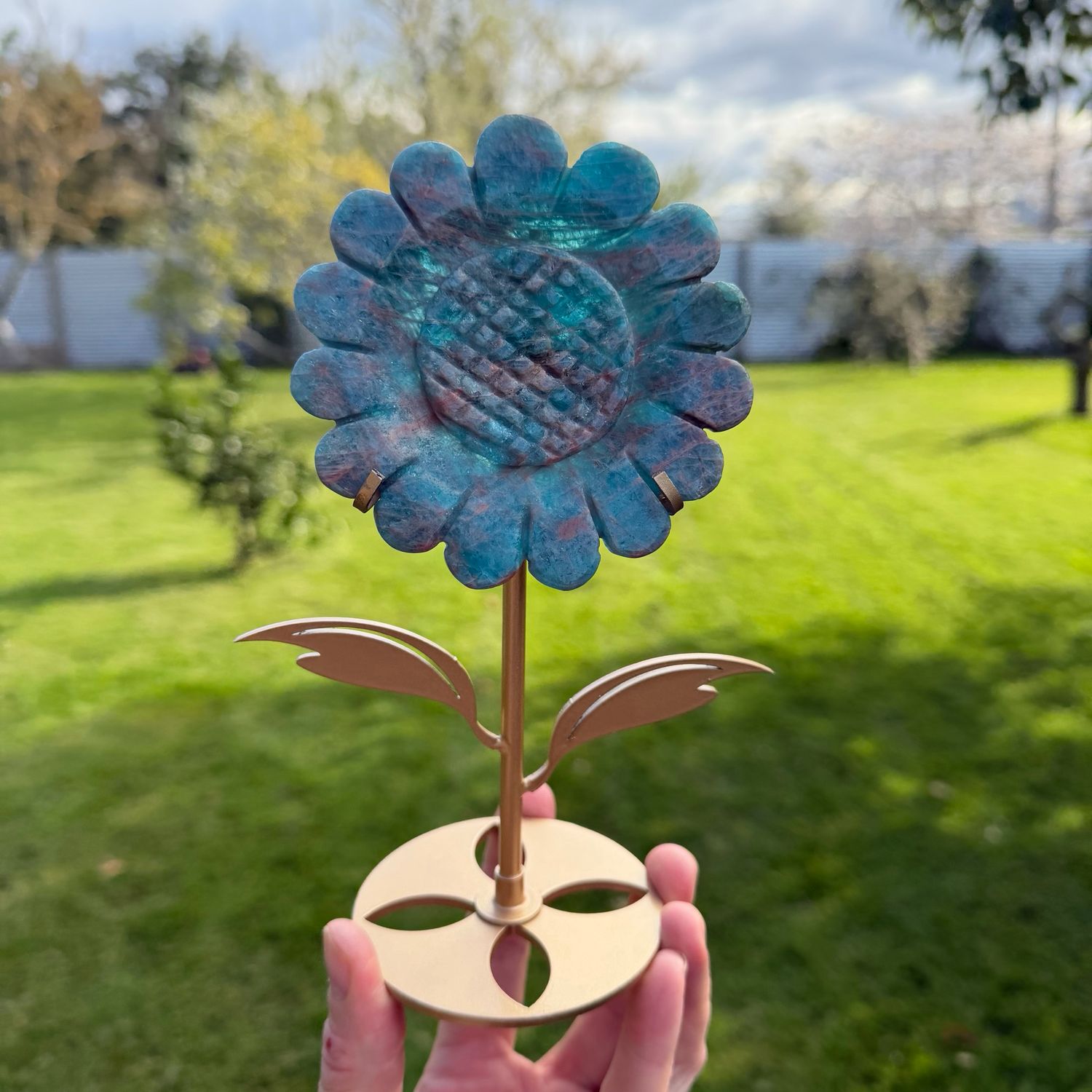 Blue Apatite Sunflower