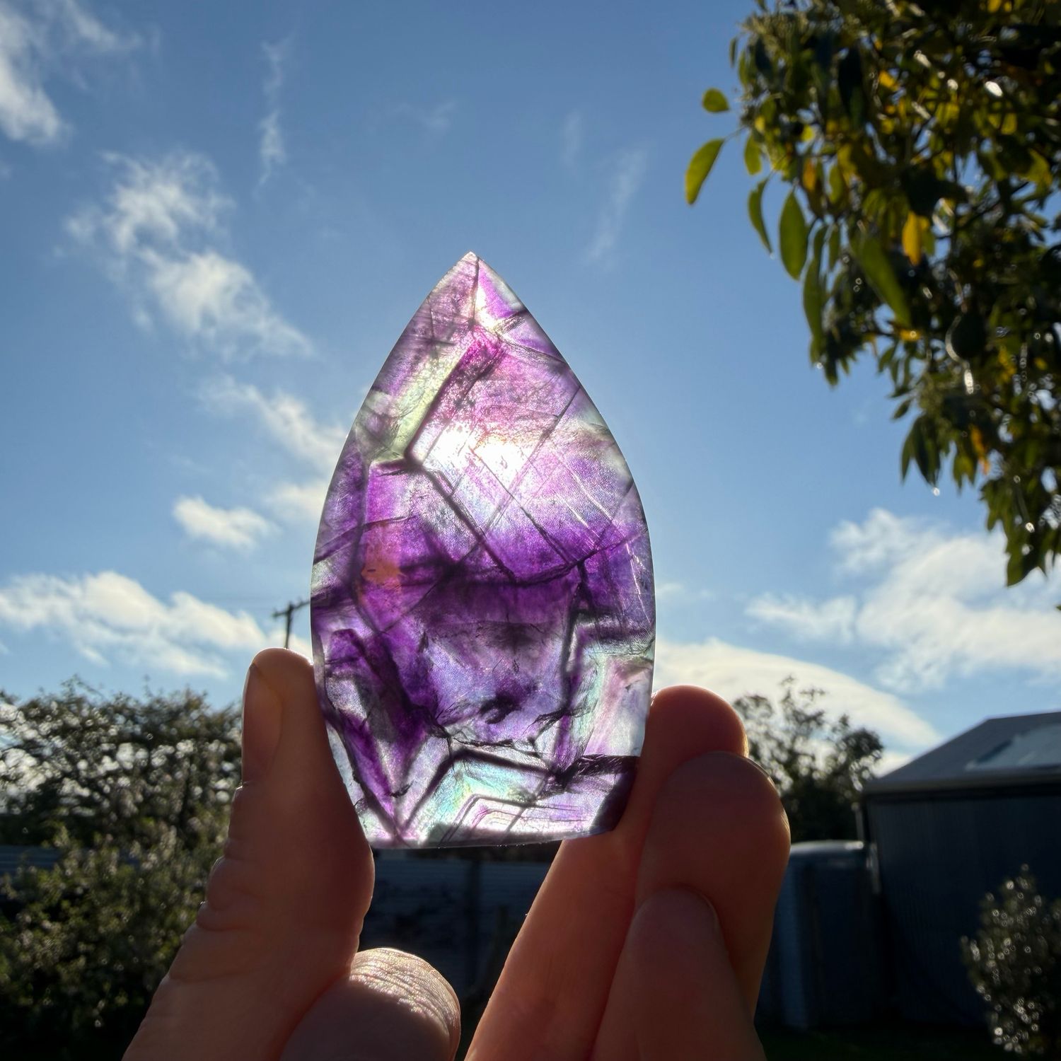 Rainbow Fluorite Flame/Freeform
