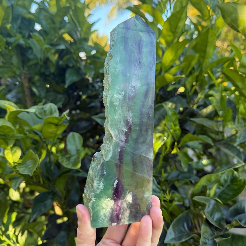 Rainbow Fluorite Raw Tower