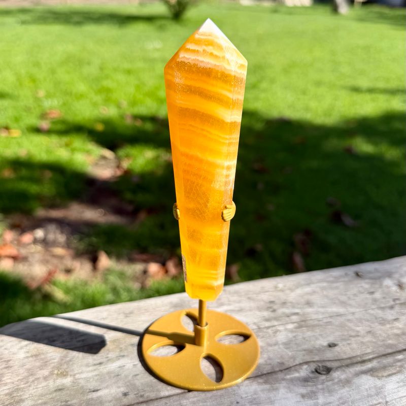 Orange Calcite Wand