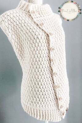 Crochet pattern, crochet gilet, crochet sweater - beginner crochet,
