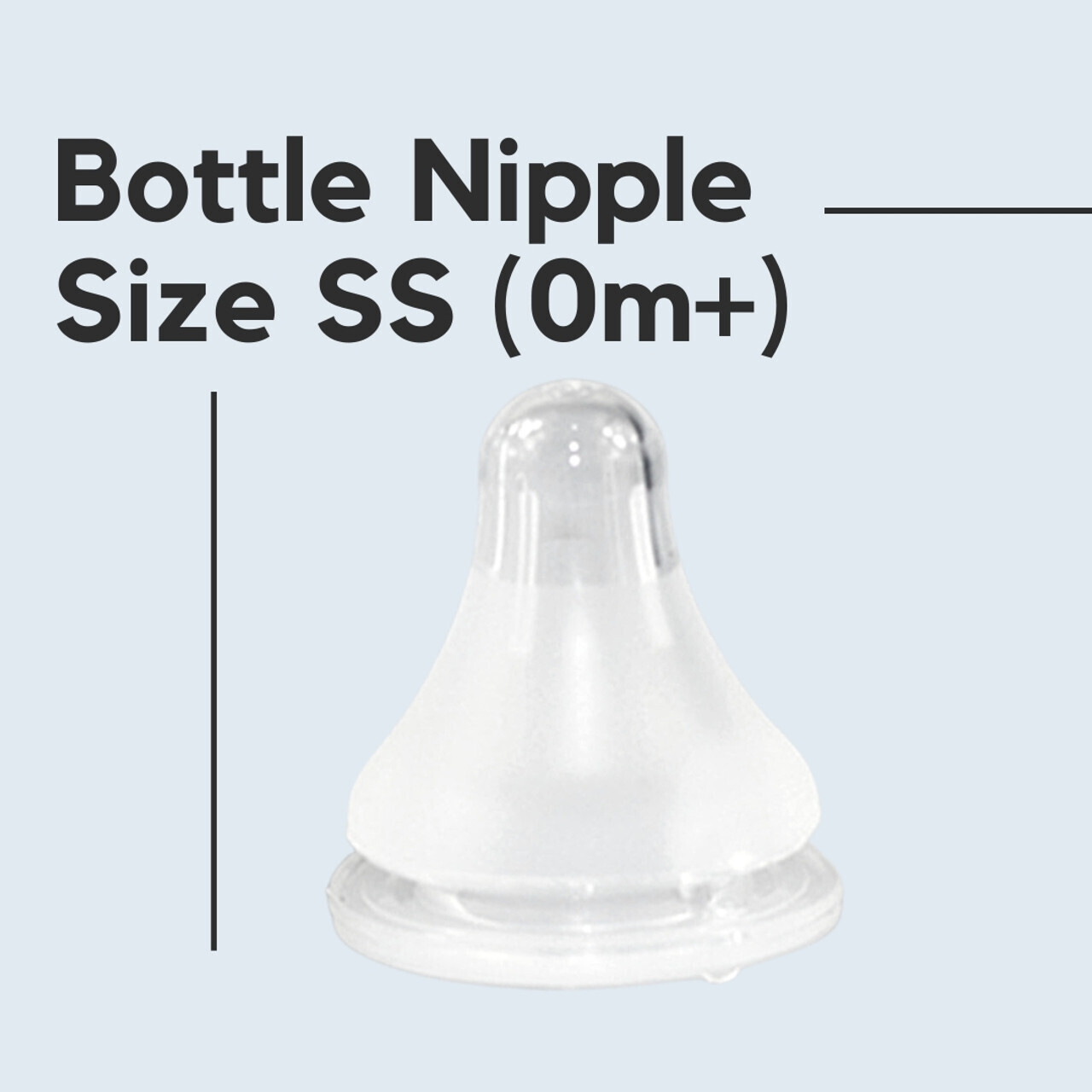 Peristaltic Bottle Teat (size SS) - Narrow Neck
