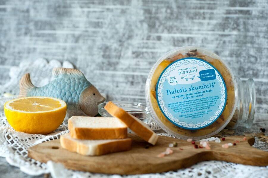 Baltais skumbriš’, Iepakojums: 0,25kg