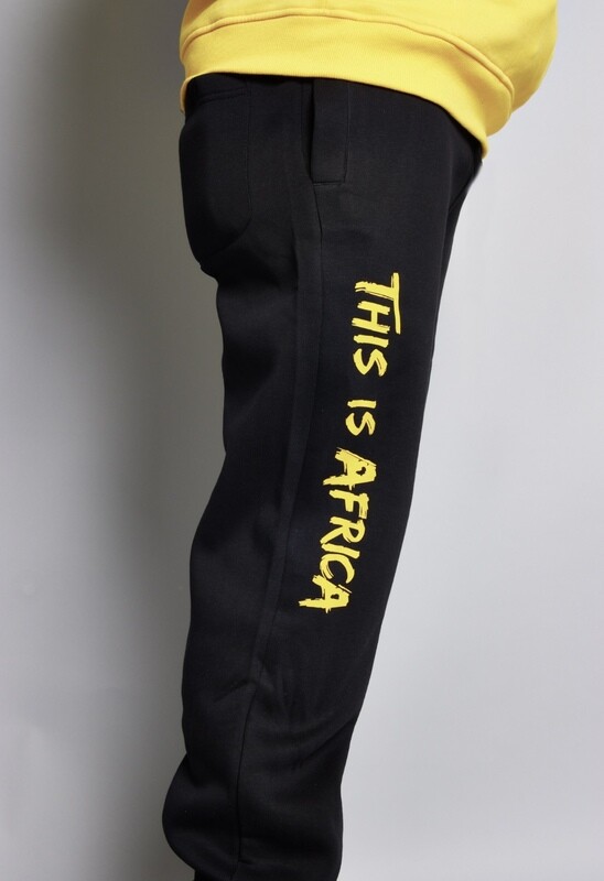 This is Africa ® Sweatpants noir / jaune UniSex