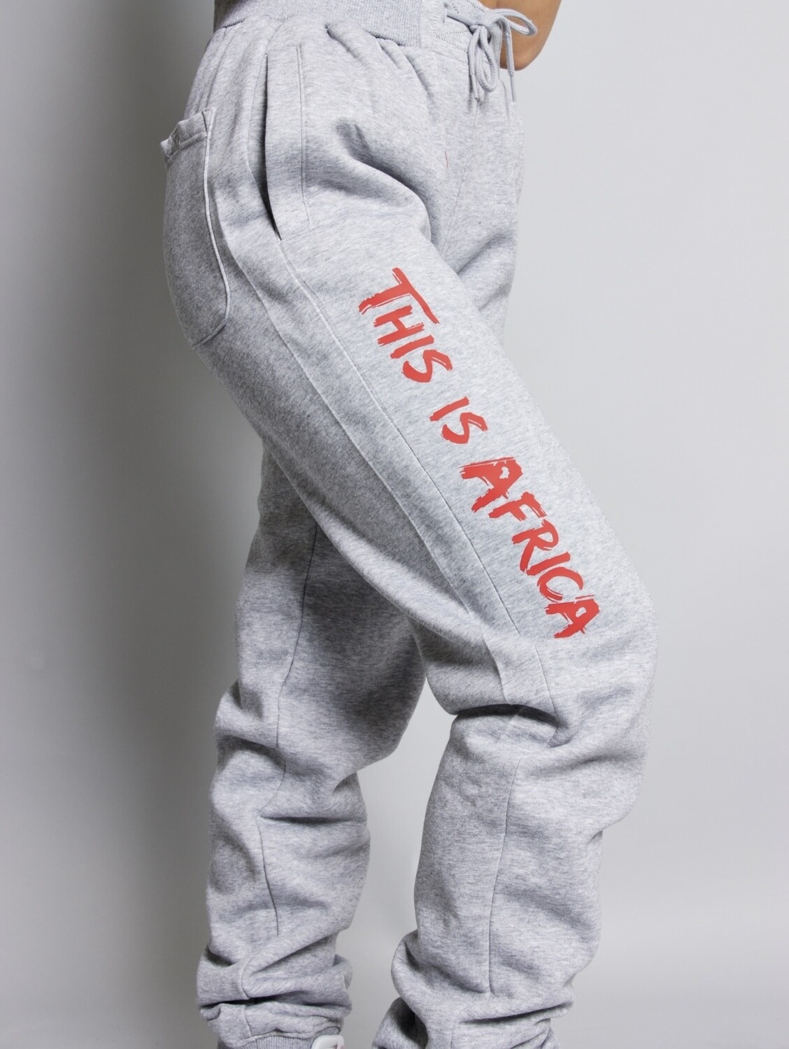 This is Africa ® Sweatpants gris / rouge UniSex