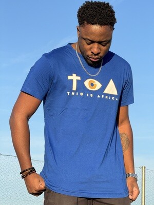 Eye Symbols T- shirt Blue By T.I.A