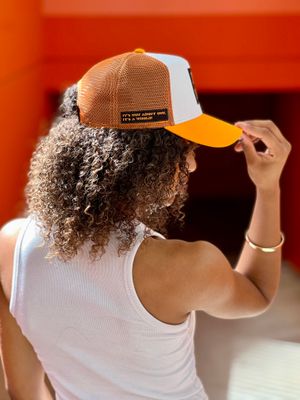 Trucker Patches edition Cap White / Black, Orange Patch