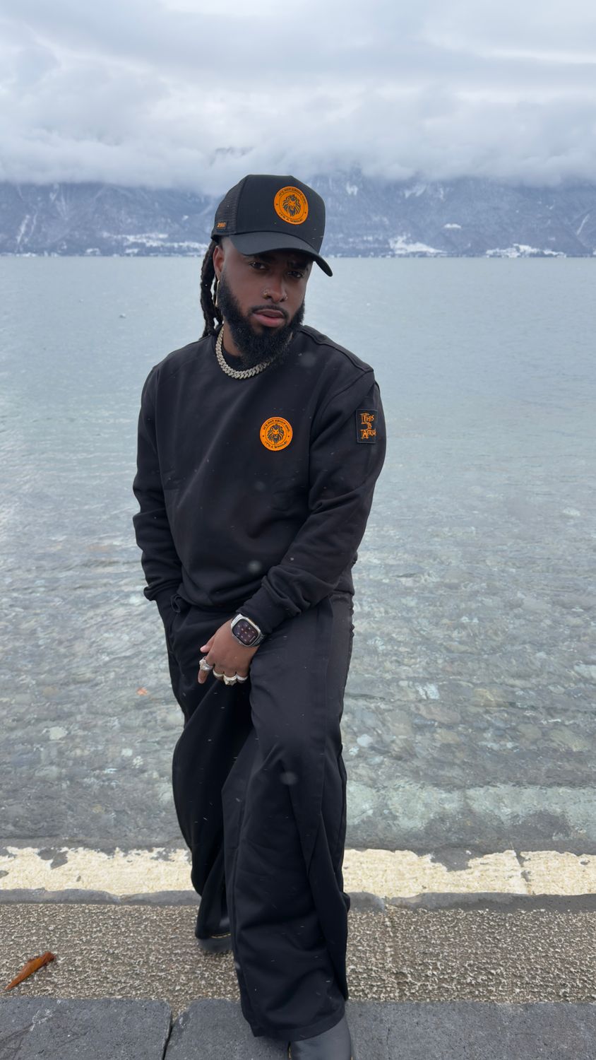 Crewneck Patches edition Black / Orange