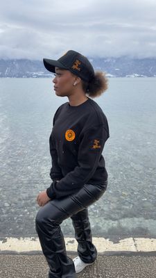 Crewneck Patches edition Black / Orange