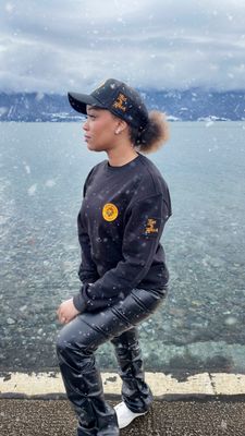 Crewneck Patches edition Black / Orange