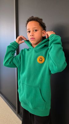 Sweat à capuche basique pour enfant Vert