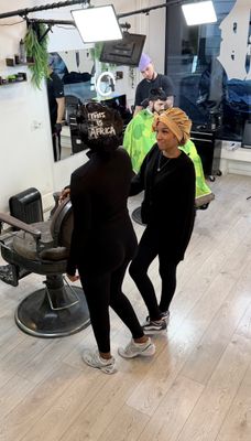 Wide Band Satin Bonnet Cap