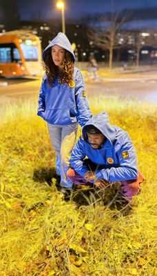 Sweat à capuche épais bleu cobalt