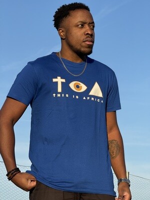 Eye Symbols T- shirt Blue By T.I.A