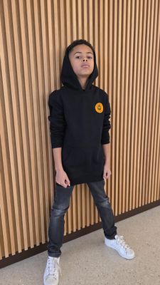 Sweat à capuche basique pour enfant Noir