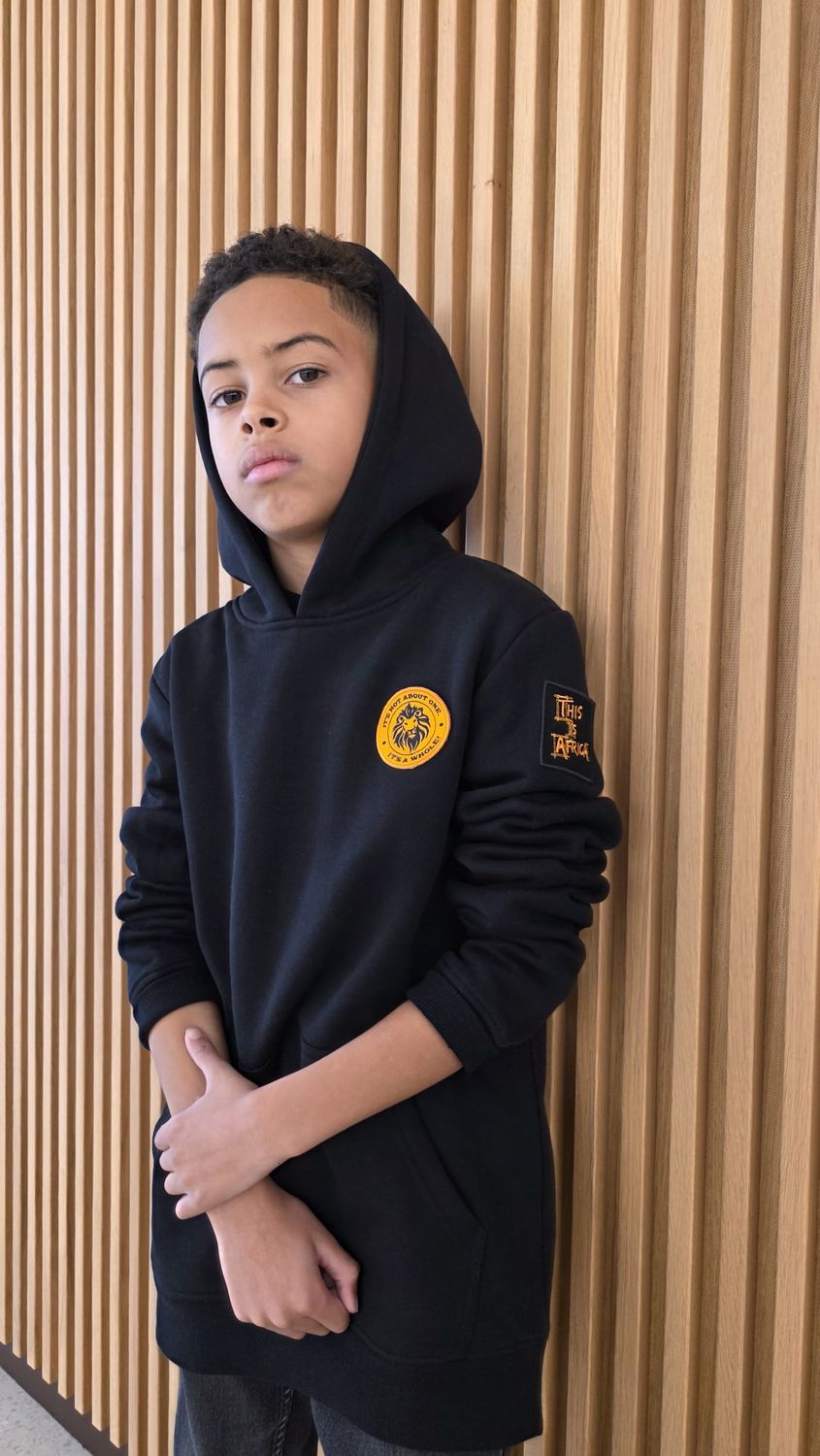 Sweat à capuche basique pour enfant Noir