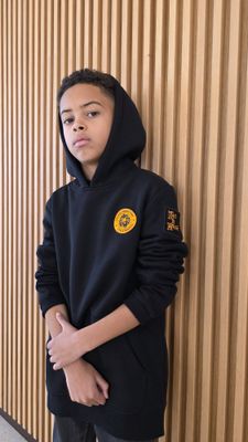 Sweat à capuche basique pour enfant Noir