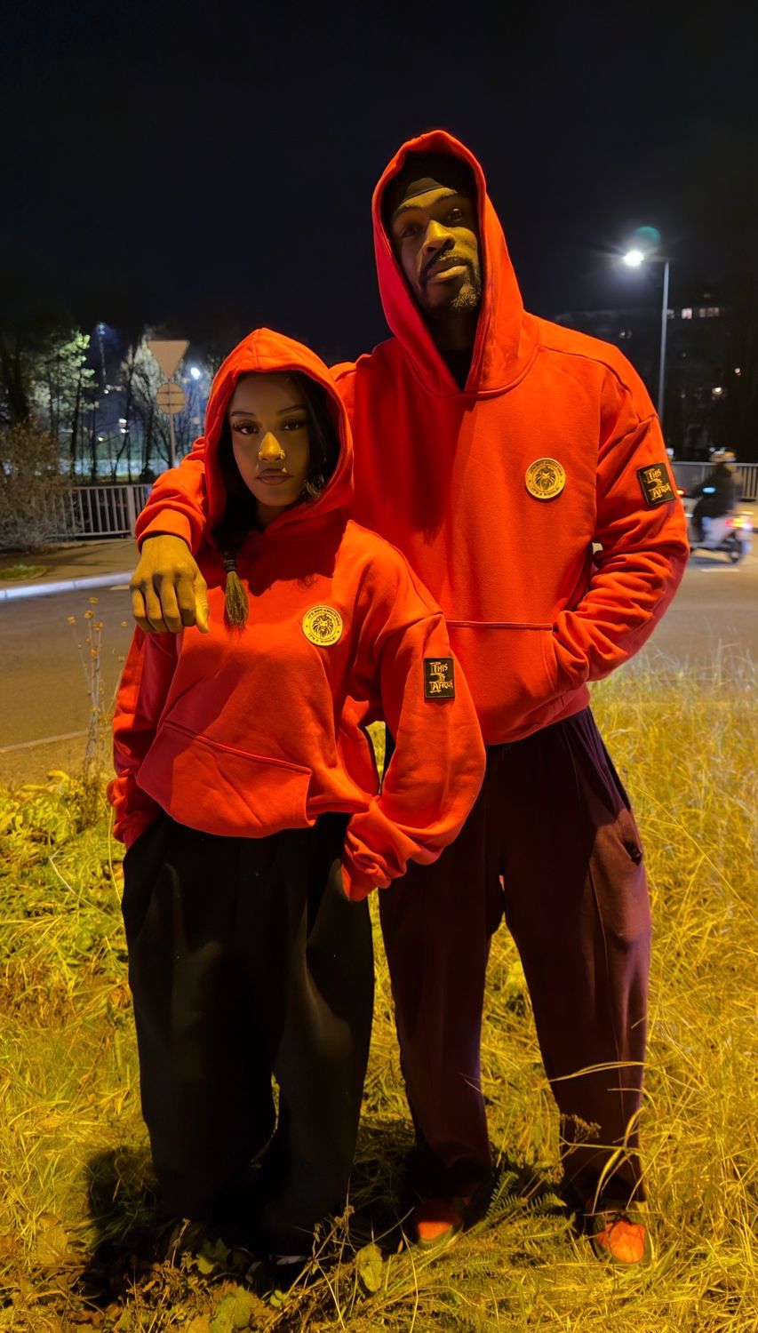 Sweat à capuche épais Rouge rubis