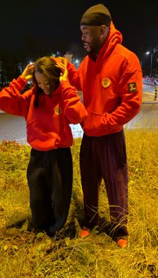 Sweat à capuche épais Rouge rubis