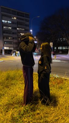 Sweat à capuche épais Noir
