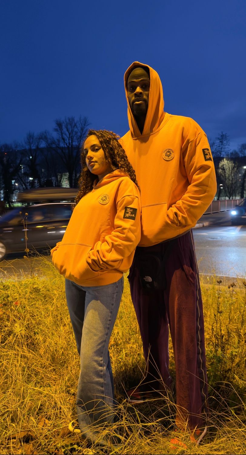 Sweat à capuche épais Orange