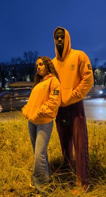 Sweat à capuche épais Orange