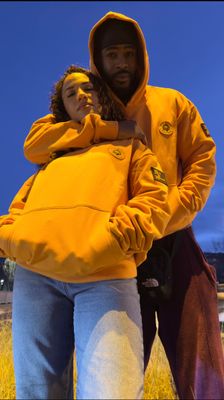 Sweat à capuche épais Orange