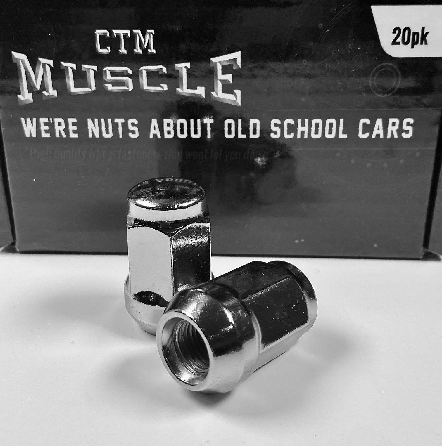 CHROME TAPER 7/16 UNF WHEEL NUT SET