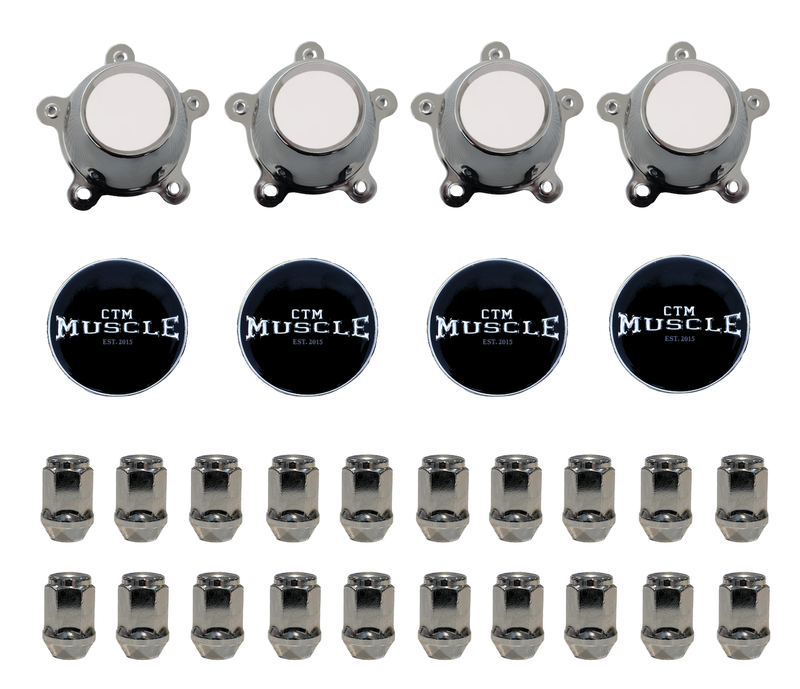 CLASSIC MAG WHEEL ACCESSORY RESTO KIT (SCREW IN CAP TALL - TAPER NUT)