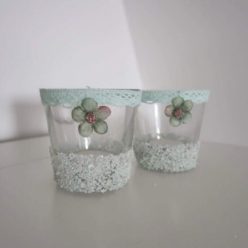 Theelichthouders 2 stuks Mint Groen