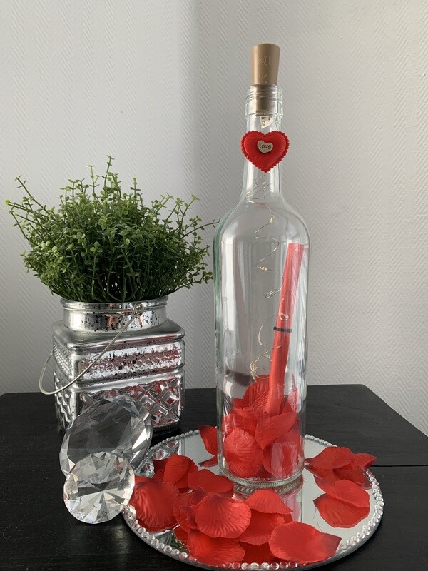 Flessenpost  Valentijn Rood