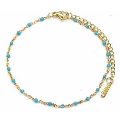 Armband Goud/Turquoise